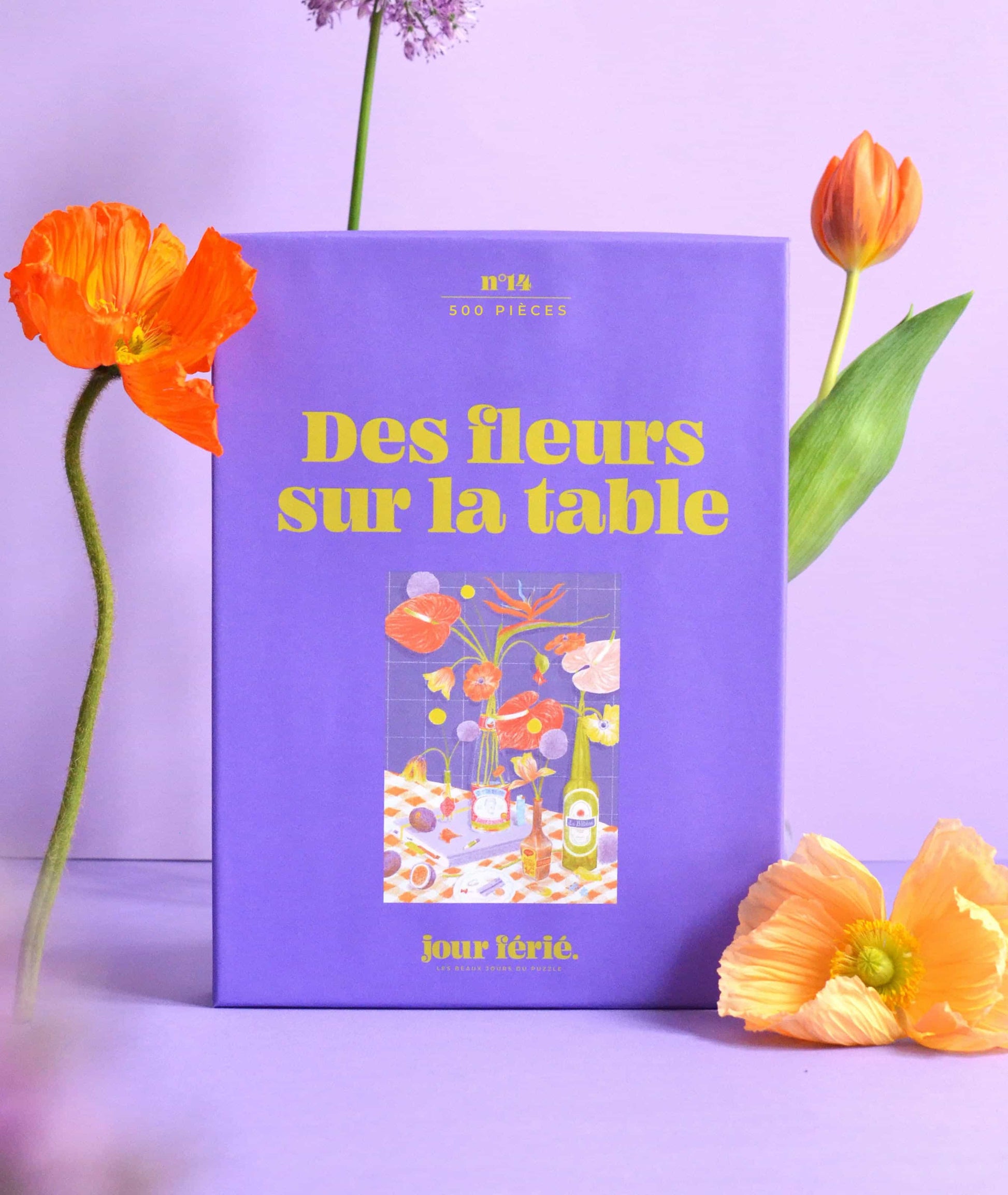Boîte du puzzle Des fleurs sur la table de Jour Férié 500 pièces