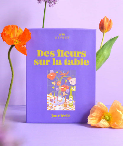 Boîte du puzzle Des fleurs sur la table de Jour Férié 500 pièces