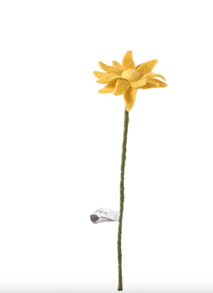 Mini tournesol en laine – vue 1
