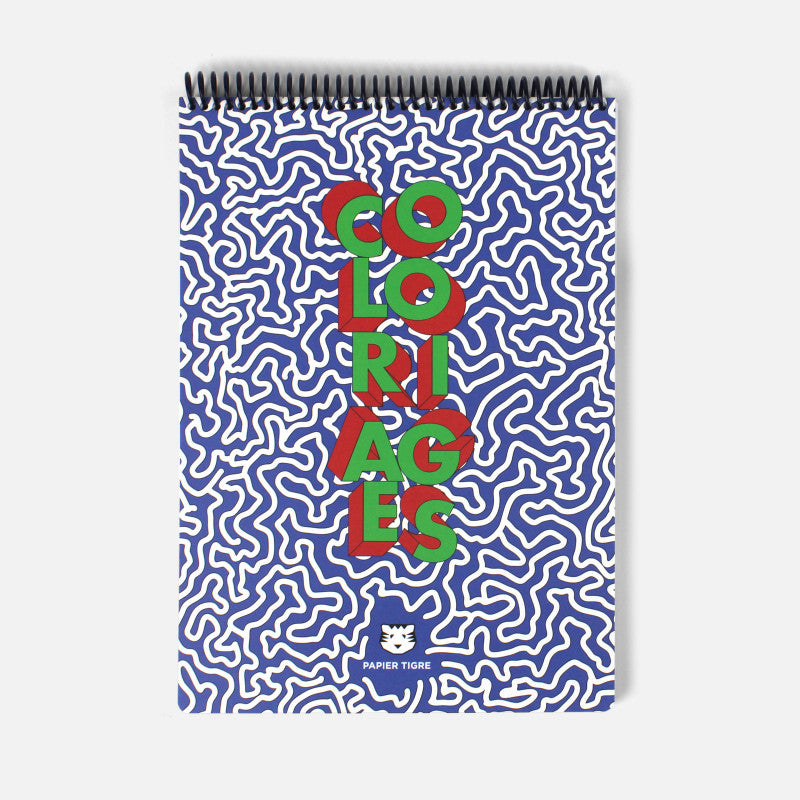 Cahier de coloriages A4 Papier Tigre vue de face