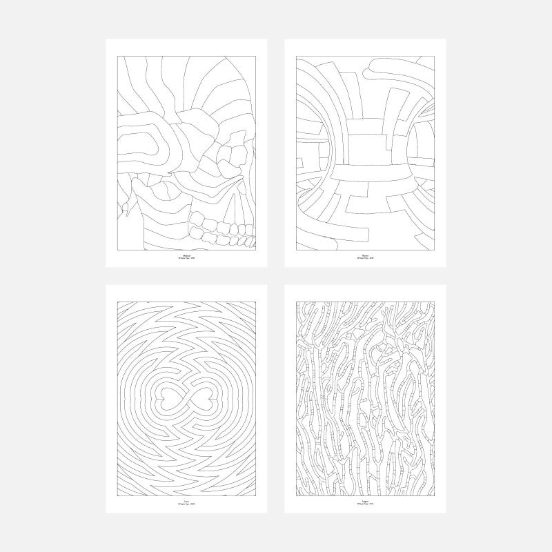 Pages à colorier aux motifs géométriques Papier Tigre