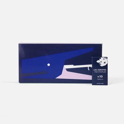 Boîte de l’agrafeuse cobalt-rose Papier Tigre vue de face