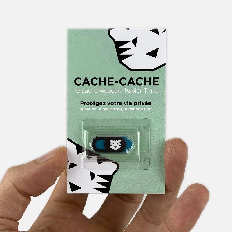 Cache webcam noir Cache-Cache Papier Tigre dans son emballage
