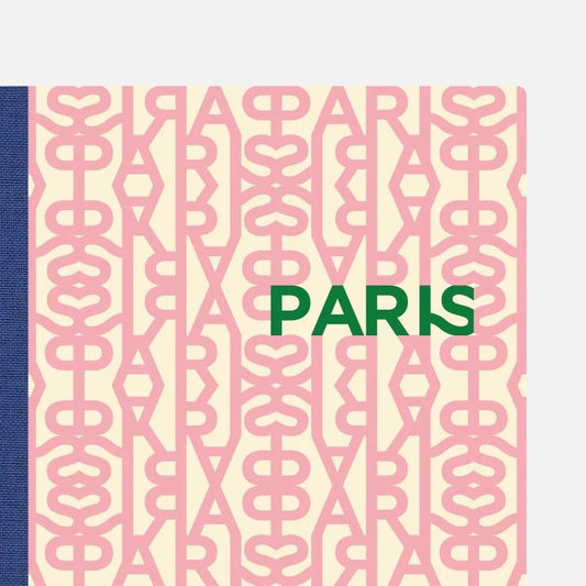Détail de la couverture rose du carnet A6 ParisParis Papier Tigre