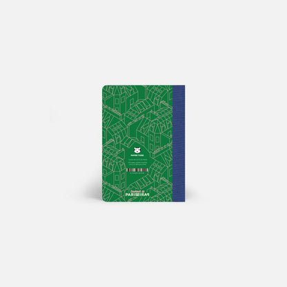 Dos vert du carnet A6 Toits de Paris Papier Tigre