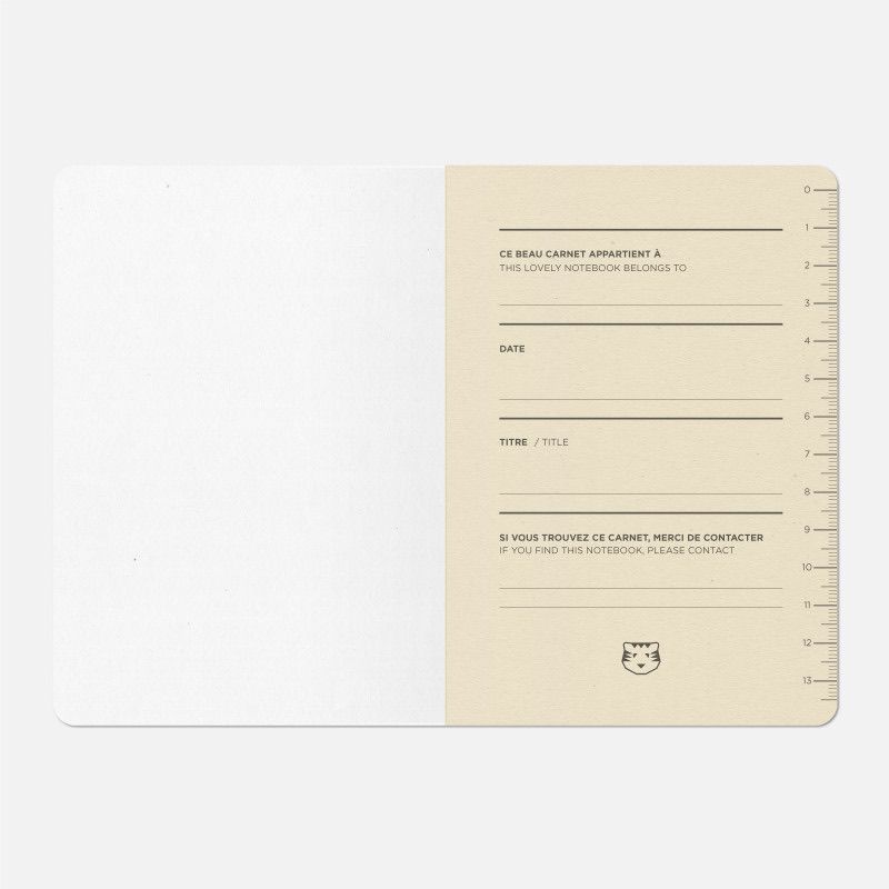 Page d’identification du carnet A6 Toits de Paris Papier Tigre