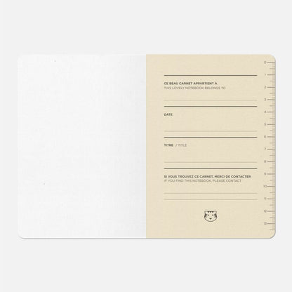 Page d’identification du carnet A6 Toits de Paris Papier Tigre