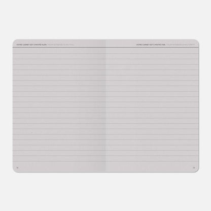 Pages lignées grises du carnet A6 Toits de Paris Papier Tigre