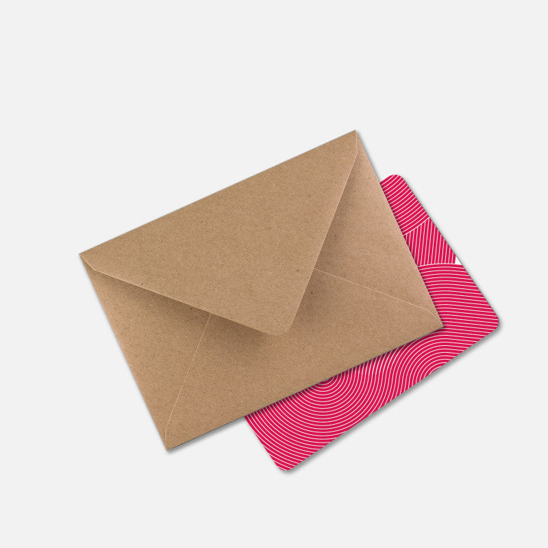 Enveloppe kraft incluse avec la carte Cœur Circuit Papier Tigre