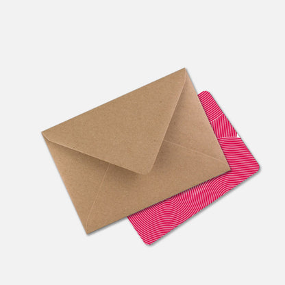Enveloppe kraft incluse avec la carte Cœur Circuit Papier Tigre