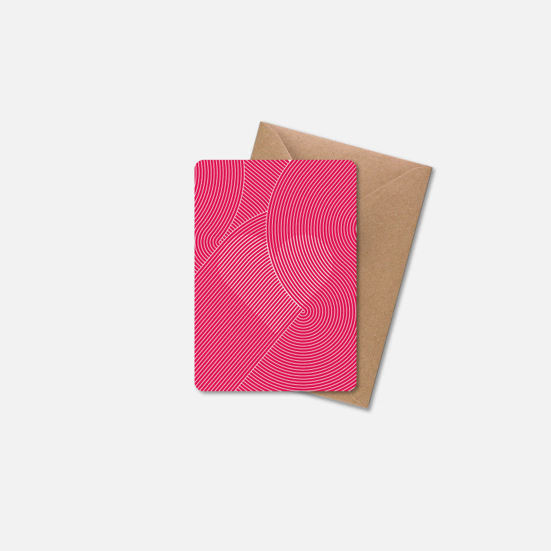 Carte A6 Cœur Circuit Papier Tigre avec son enveloppe kraft