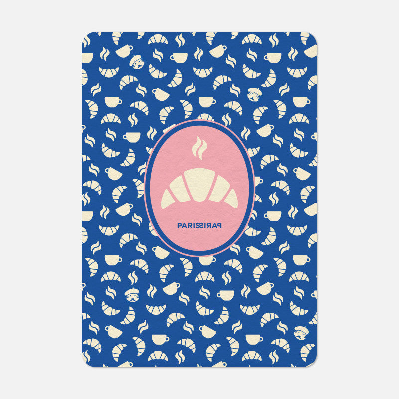 Motif croissants bleu rose et crème de la carte Papier Tigre