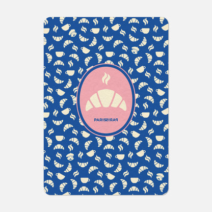 Motif croissants bleu rose et crème de la carte Papier Tigre