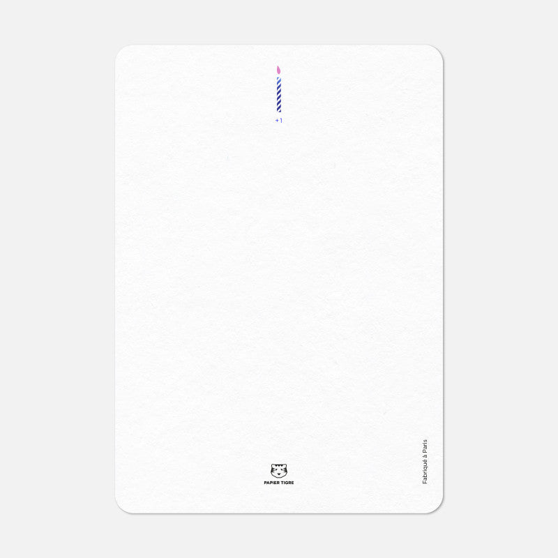 Dos de la carte A6 Happy Birthday Urban Papier Tigre