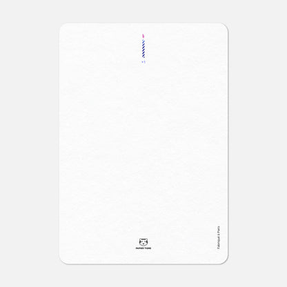 Dos de la carte A6 Happy Birthday Urban Papier Tigre