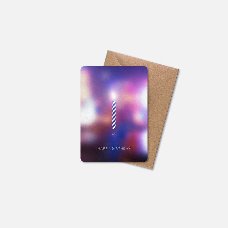 Carte A6 Happy Birthday Urban Papier Tigre avec enveloppe kraft