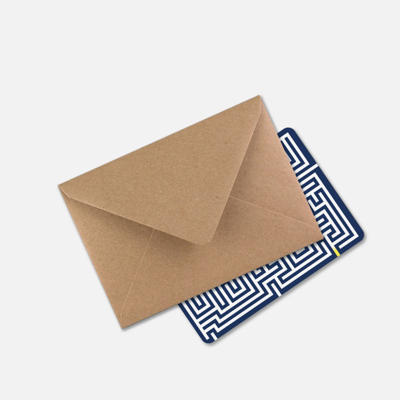 Enveloppe kraft incluse avec la carte Labyrinthe Papier Tigre
