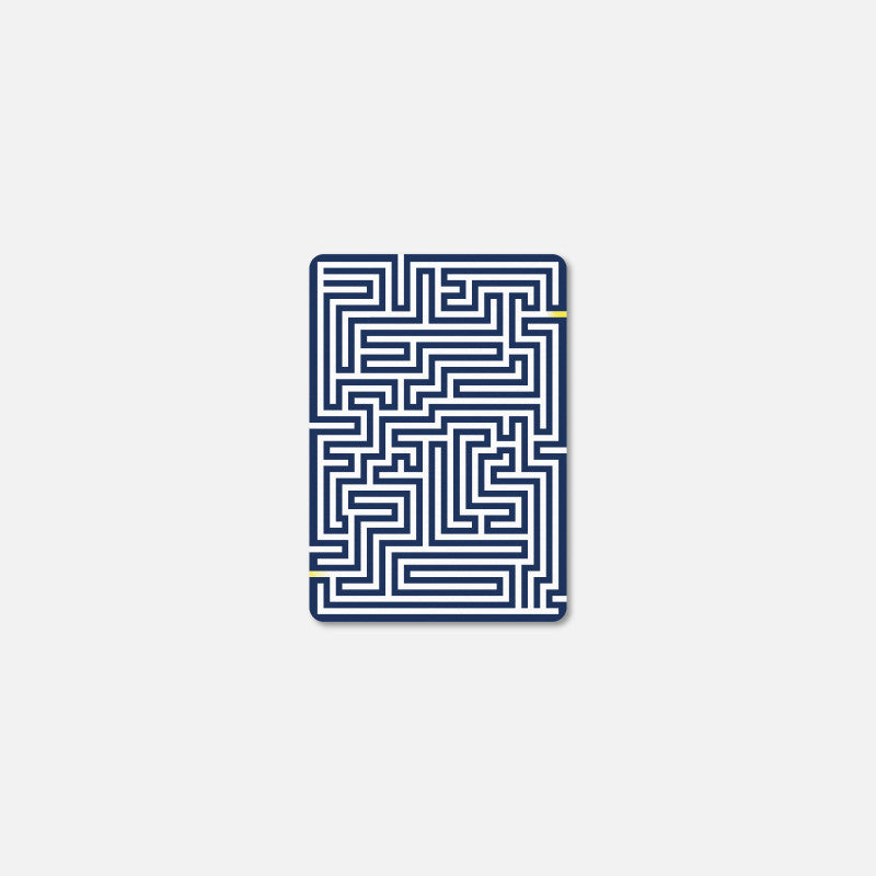 Carte A6 Labyrinthe Papier Tigre vue de face