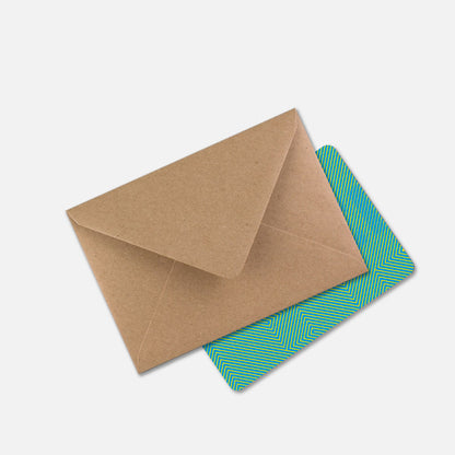 Enveloppe kraft incluse avec la carte Merci Cinétique Papier Tigre
