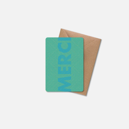 Carte A6 Merci Cinétique Papier Tigre avec enveloppe kraft