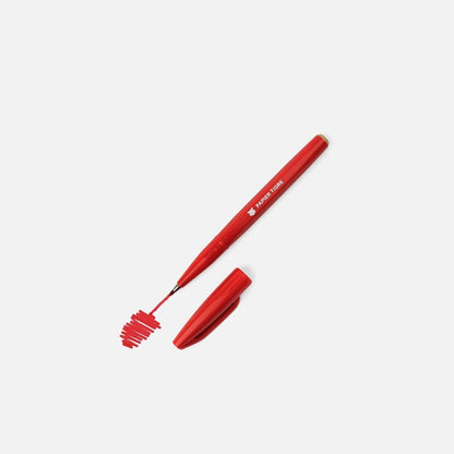 Feutre Sign Pen rouge Papier Tigre ouvert avec exemple de tracé