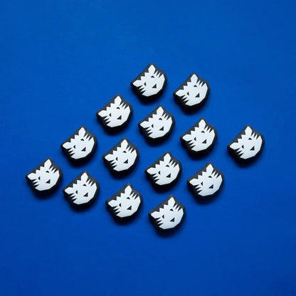 Collection de gommes Tigre Papier Tigre sur fond bleu