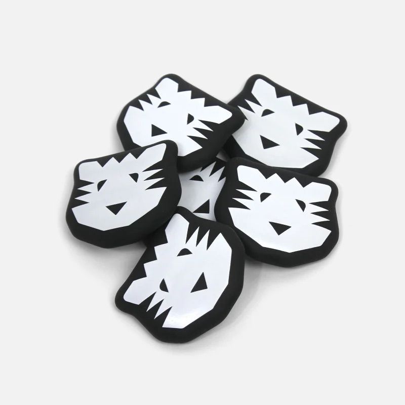 Plusieurs gommes Tigre noires et blanches Papier Tigre