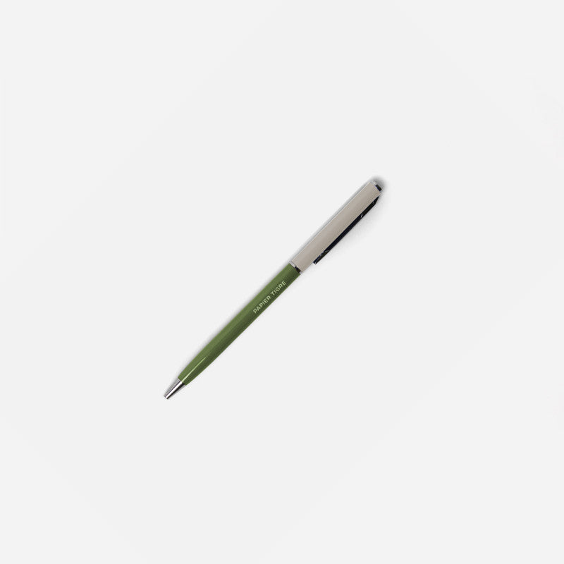 Stylo-bille Olive-Lune Papier Tigre sur fond clair