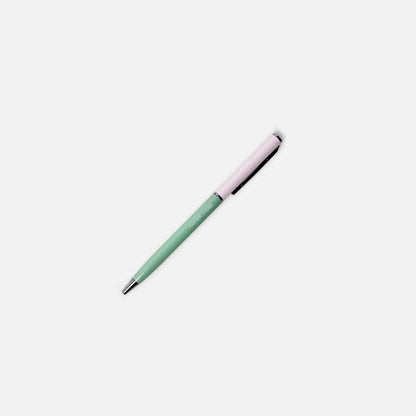 Stylo-bille Rose Poudré-Mint Papier Tigre sur fond clair