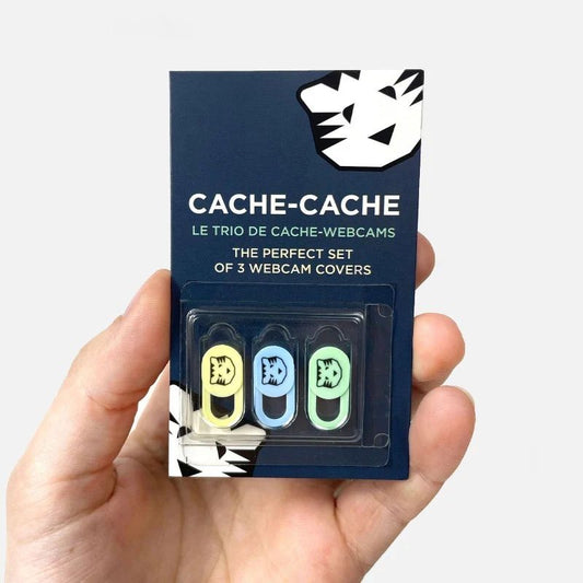 Trio de caches webcam Papier Tigre dans son emballage