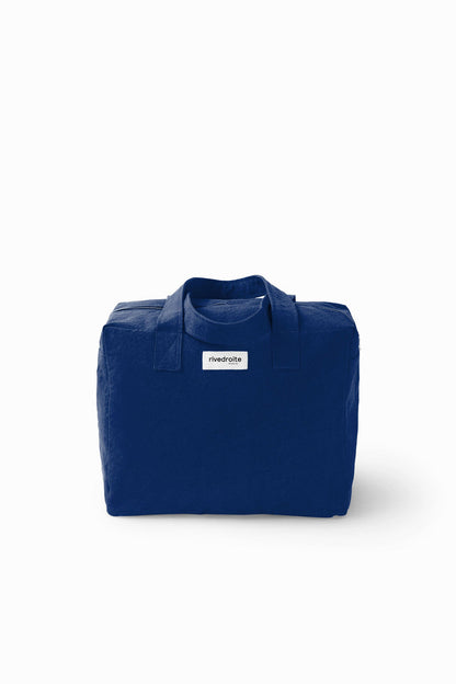 Sac Célestins Rive Droite coton recyclé bleu nuit Midnight blue - vue principale