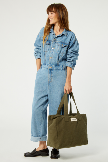 Sac Célestins Rive Droite coton recyclé kaki Military green - vue 2