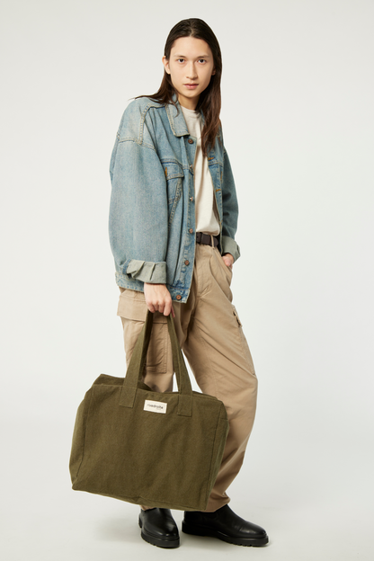 Sac Célestins Rive Droite coton recyclé kaki Military green - vue 4