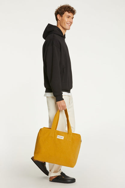 Sac Célestins Rive Droite coton recyclé moutarde Mustard - vue principale