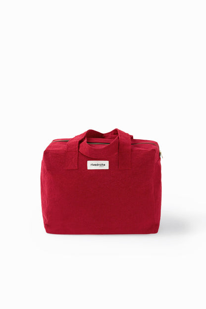 Sac Célestins Rive Droite coton recyclé rouge Vibrant red - vue 2