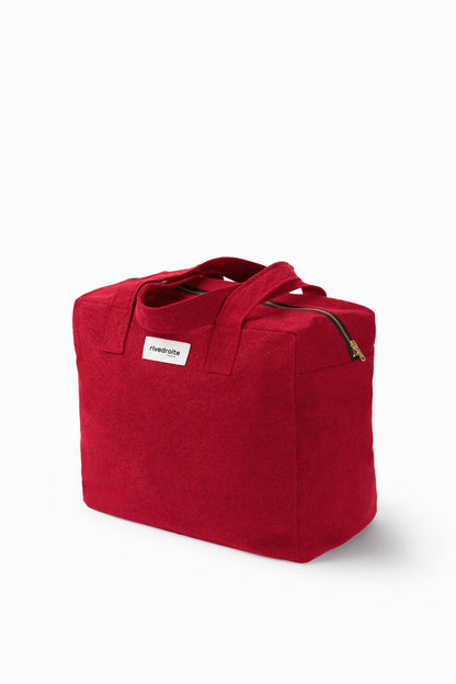 Sac Célestins Rive Droite coton recyclé rouge Vibrant red - vue 3