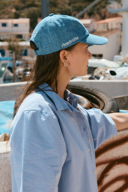Casquette Colette Rive Droite denim clair Stone washed - vue principale
