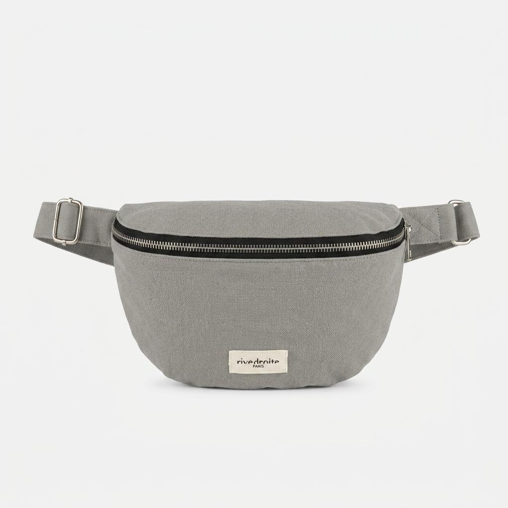 Sac banane Custine XL coton recyclé Rive Droite - Gris / Icy Grey - vue principale