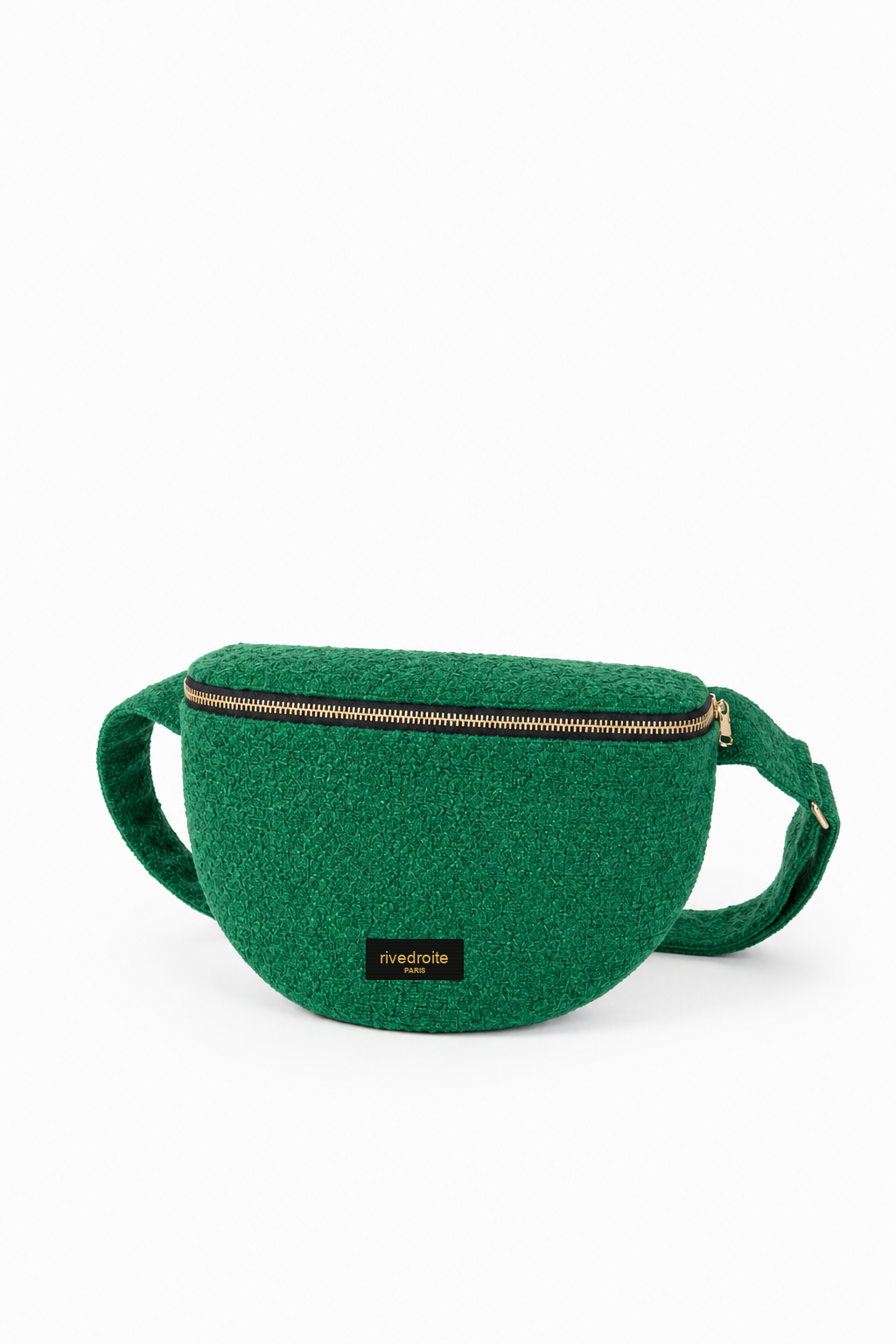 Sac banane Custine XL Rive Droite tweed vert packshot