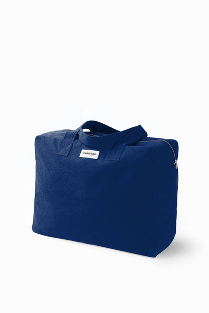 Sac Elzévir Rive Droite coton recyclé bleu nuit Midnight blue - vue 3