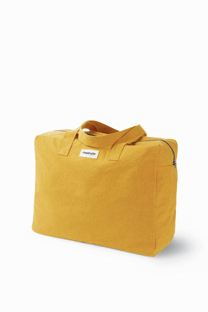 Sac Elzévir Rive Droite coton recyclé moutarde Mustard - vue 2
