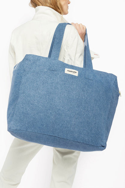 Sac Elzévir Rive Droite denim clair Stone washed - vue 2