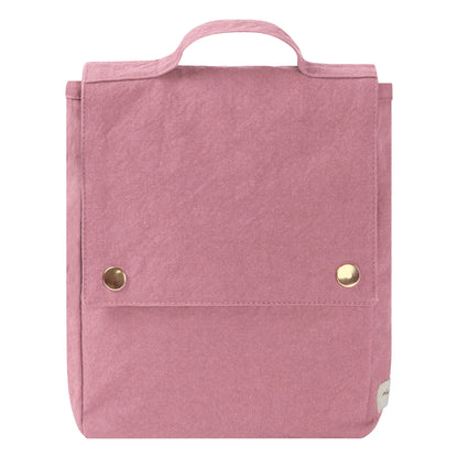 Sac à dos enfant Minimes Rive Droite bois de rose - détail toile et boutons dorés