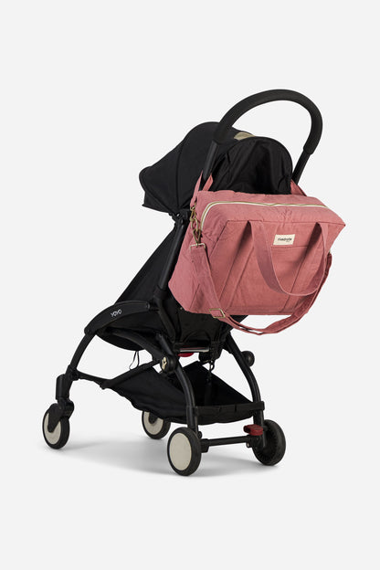 Sac à langer Darcy Rive Droite bois de rose vue de face