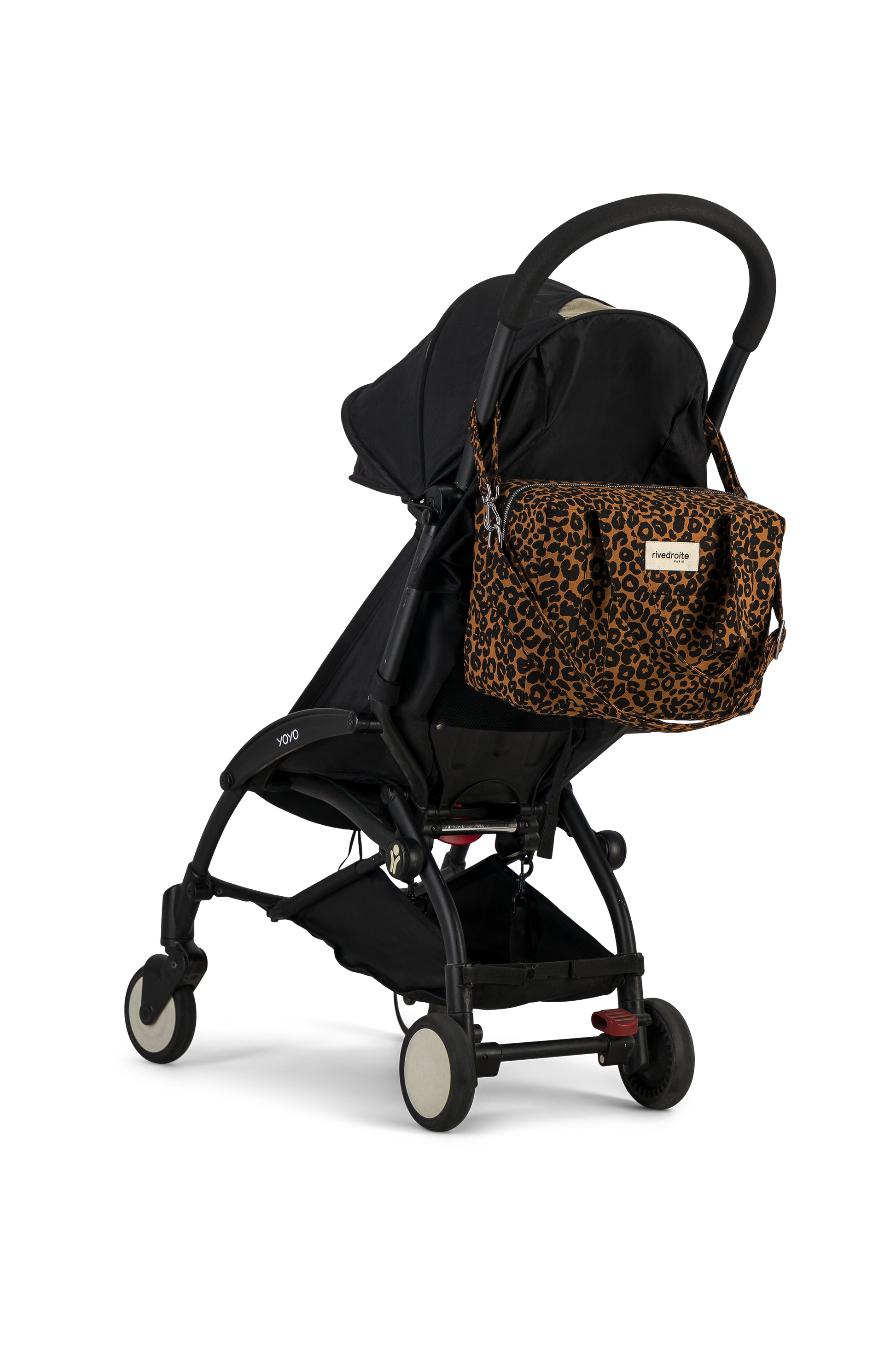 Sac a langer Mini Darcy Rive Droite leopard vue detail