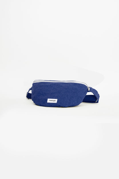 Sac banane Custine coton recyclé Rive Droite - Bleu nuit / Midnight blue - vue 2