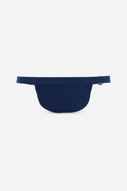 Sac banane Custine coton recyclé Rive Droite - Bleu nuit / Midnight blue - vue 3