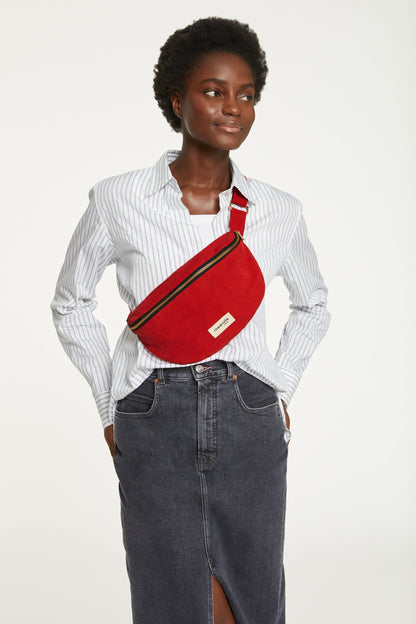 Sac banane Custine coton recyclé Rive Droite - Rouge / Vibrant red - vue principale