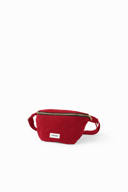 Sac banane Custine coton recyclé Rive Droite - Rouge / Vibrant red - vue 2