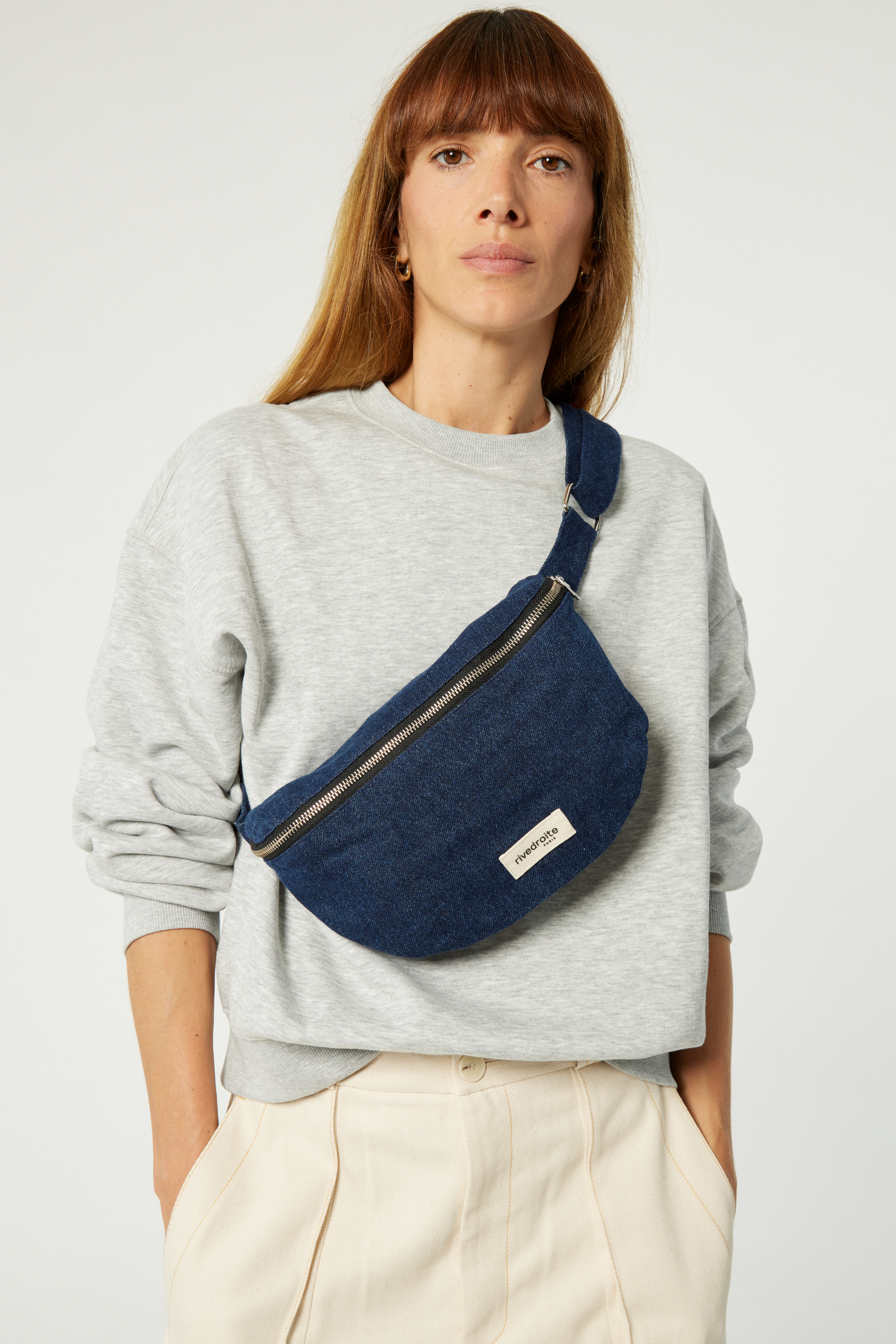 Sac banane Custine Denim brut Rive Droite - Denim brut / Raw - vue 2